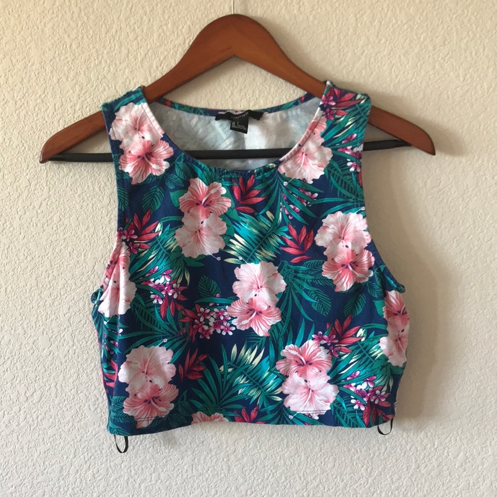 Floral/ Hawaiian crop top